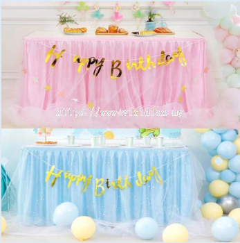 Mesh Chiffon Table Skirt