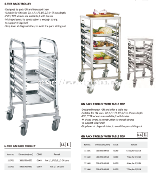 Serving Trolley - 6 Tier Trolley