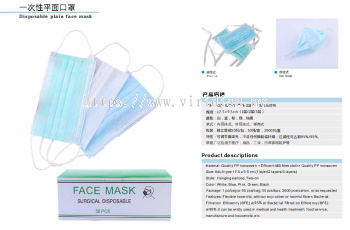 Disposable Plain Face Mask