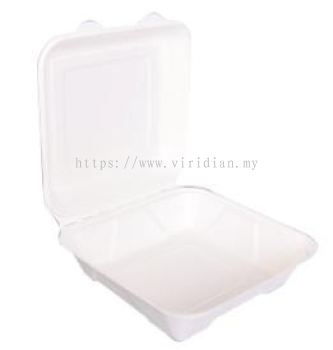 Sugar Bagasse - 8inch Lunch Box