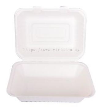 Sugar Bagasse - 9inchx6inchx3inch Lunch Box