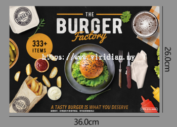 Placemat - Burger Factory (Black)