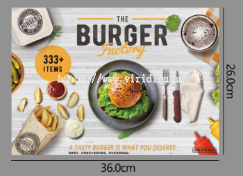 Placemat - Burger Factory (White)