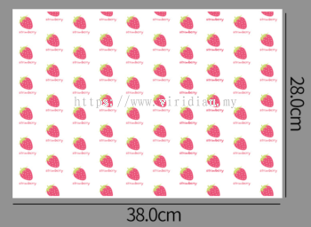 Placemat PE coated - Strawberry (Large)