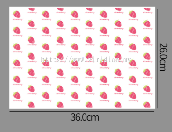 Placemat PE coated - Strawberry