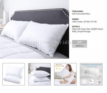 4 Soft Throw Bed Pillow