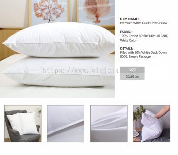 10 Premium White Duck Down Pillow