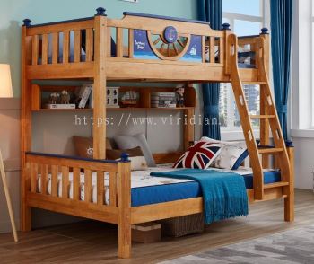 Solid Rubber Separable Wood Bunk Bed - Z1918-03 M-DB