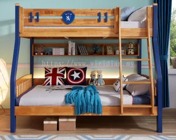 Solid Rubber Wood Bunk Bed - Z1917-01 M-DB