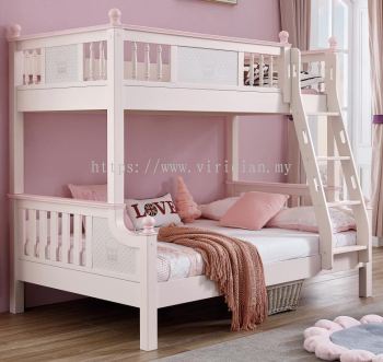 Solid Rubber Wood Separable Bunk Bed - Z1919-01 W-DD