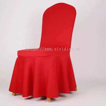 Spandex Chair Cover Skirting Red
