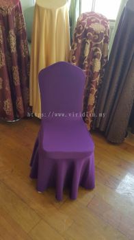 Spandex Chair Cover Skirting Purple
