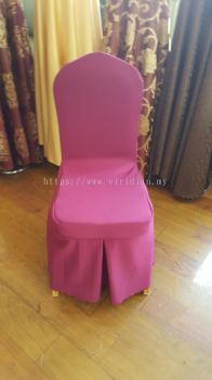 Spandex Chair Cover Center Pleat Pink