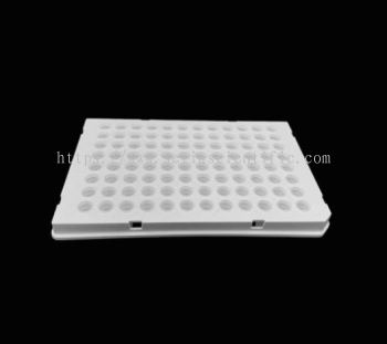 0.1ml 96-Well PCR plate Half Skirt White, Non-Pyrogenic, DNase & RNase Free