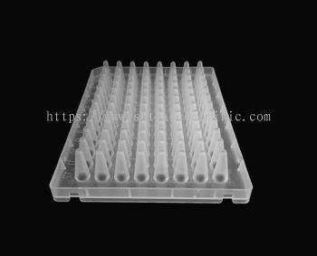 0.1ml 96-Well PCR plate Half Skirt Clear, Non-Pyrogenic, DNase & RNase Free