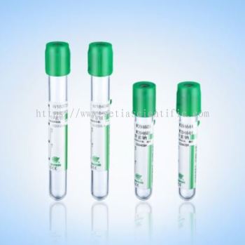 Vacuum blood collection tube, Green Cap, (heparin lithium tube), 3ml/5ml 