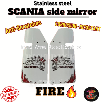 SCANIA - TRUCK SIDE MIRROR COVER FIRE EAGLE LOGO DESIGN 