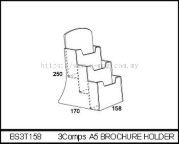 BS3T158 3 COMPS A5 BROCHURE HOLDER