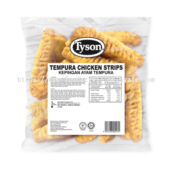 TYSON TEMPURA CHICKEN STRIPS (10BAGS X 1000G)