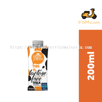 Farm Fresh Uht Lactose Free Milk Edge Helicap 24 X 200ml (24 Pcs)