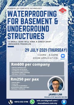 29 July | Waterproofing For Basement & Underground Structures