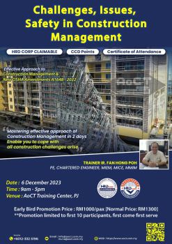CHALLENGE, ISSUES, SAFETY IN CONSTRUCTION MANAGEMENT