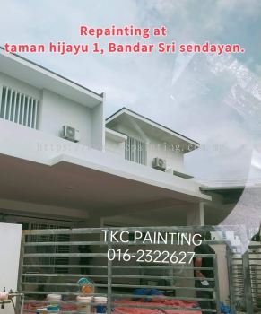 Repainting  at Tmn hijau 1. bdr sri sendayan. 