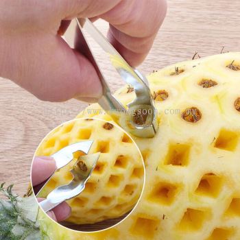 Stainless Steel Cutter Pineapple Eye Peeler Seed Remover Clip Kitchen Tools