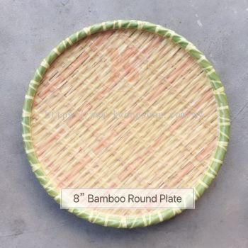 8” Bamboo Round Plate Melamine Plate