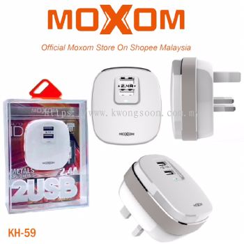 Moxom USB 2 / 3 Port Adapter Fast Charge Adapter Moxom