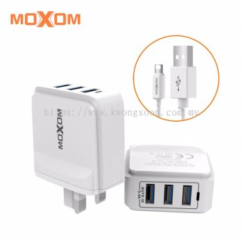 Moxom USB 2 / 3 Port Adapter Fast Charge Adapter Moxom