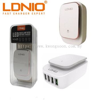 LONIO LDNIO USB 4.4A Fast Charge Adapter LED Touch Lamp 