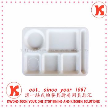 6 Compartment Tray (Melamine) Product Malaysia Code: 1514