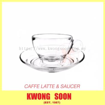 CAFFE LATTE 260 ML & CAFFE SAUCER 5.75" OCEAN GLASS
