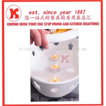 Porcelain Steam Plate With Candle Stand