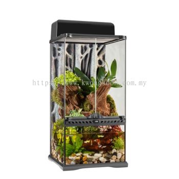 PT2595 Exo Terra Advanced Paludarium & Rainforest Terrarium - Mini X-Tall - 30 W x 30 D x 60 H cm (12” x 12 ”x 24”)