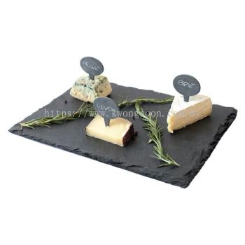 VOLCANL STONE PLATE & WOODEN SERVING TRAY