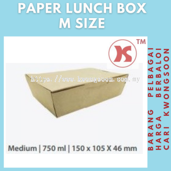 M SIZE PAPER LUNCH BOX / KRAFT BOX / KOTAK NASI / 纸饭盒