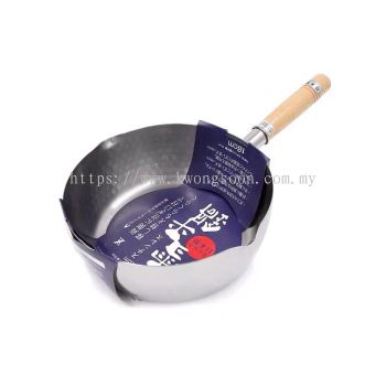 Japan Stainless Steel Snow Pan (Glass Lid) Sauce Pan Milk Noodle Soup Cooking Pot Frying Pan Kuali M