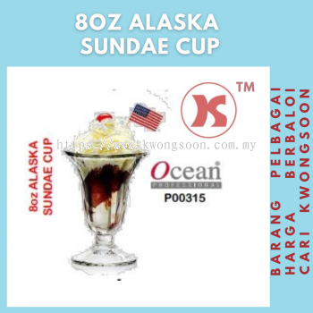 OCEAN GLASS 8oz ALASKA SUNDAE CUP