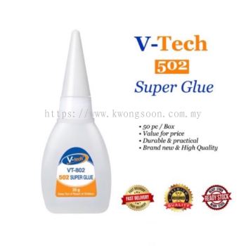 20g V-tech 502 Super Glue 3 seconds gum ; Vtech Super Glue 502 ; Gum Cepat Kering 3 sec