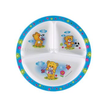 10 1/2'' _ 3 COMPARTMENT ROUND PLATE