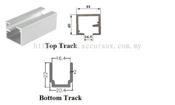Multi Panel Top Track For 70kg & Aluminium U Channel Track