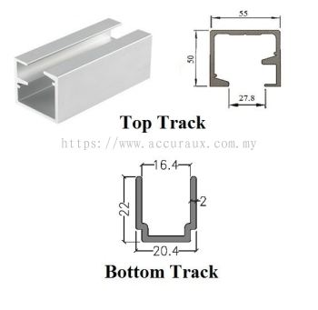 Multi Panel Top Track For 100kg & Aluminium U Channel Track