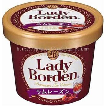 LOTTE LADY BORDEN MINI CUP RUM RAISIN 120ML(FROZEN)(ICE CREAM)