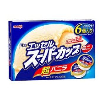 MEIJI MINI ESSEL SUPER CUP BOX<EXTRA VANILLA>(90ML X 6P)540ML(MULTIPACK)(FORZEN)