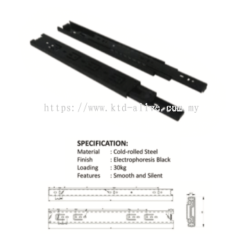 NJ3029(0.9,0.9,0.9/42mm) Full Extension Drawer Slide