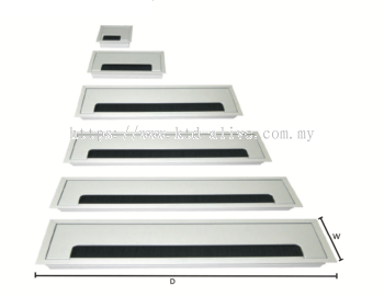 80MM RECTANGLE WIRE COVER - ALUMIMIUM