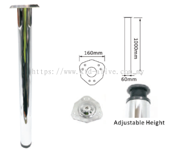 40" SW1012 DIA60MM TABLE LEG (CHROME)