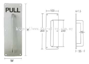 PULL PLATE FOR DOOR SUS304